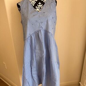 Italian 100% Linen Summer Dress - size large